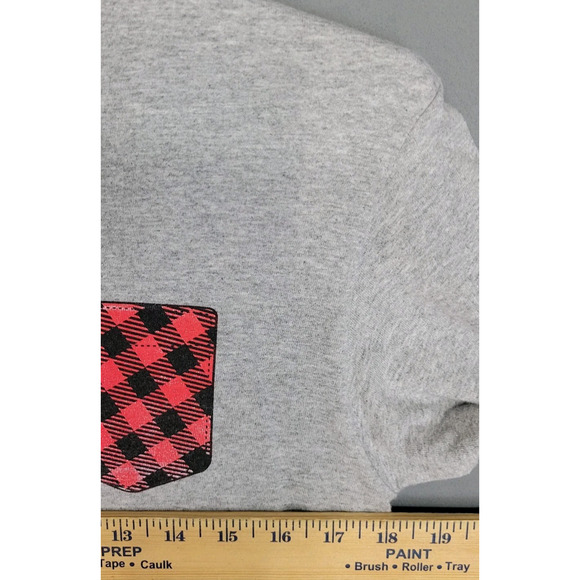 Simply Southern Naughty Christmas Elf Top Womens Small Gray Long Sleeves Graphic - Picture 8 of 12